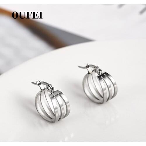 OUFEI Drop Earrings Stainless Steel For Women Earrings 2019 New Personality Korean Ashion Earrings Fashion Jewelry Wholesale