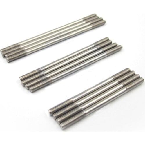 10pcs DIY Material M3 Push Rod Stainless Steel Connecting Rods with Dual End Thread L25/30/35/40/45/50/55/60 For DIY RC Aircraf