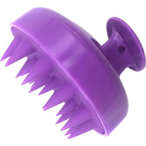 Silicone Bristle Hair Scalp Massager Shampoo Brush Wet Dry Manual Head Massage Comb Scrubber Exfoliate Remove Dandruff Deep Clea