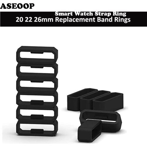 Silicone Rings Fastener Rings Security Loop for Garmin Fenix 5 5X 5S 6 6S 6X Pro Silicone Replacement Band 20 22 26mm smart ring