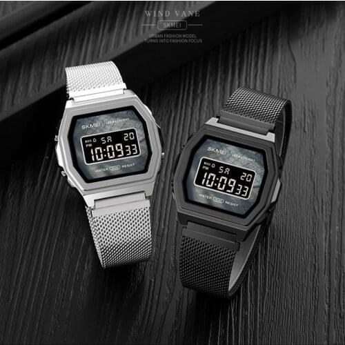 SKMEI Digital movement Male Wristwatch Countdown Calendar Alarm LED Display Men Electronic Clock Relojes Para hombre Montre