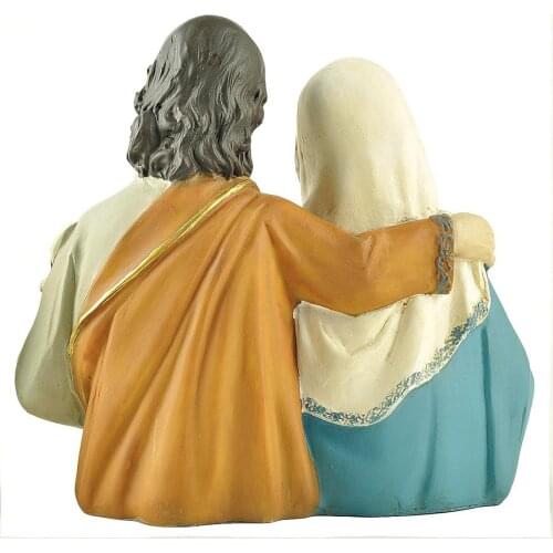Resin 5" Holy Family Statue Religious Items Gift Handpainted Sculptures Countertops Decoration Ornaments