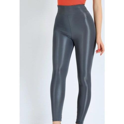 Sports tights shiny disco tights fitness tights yoga leggings yoga pants high waist tights casual leggings sax blue gray