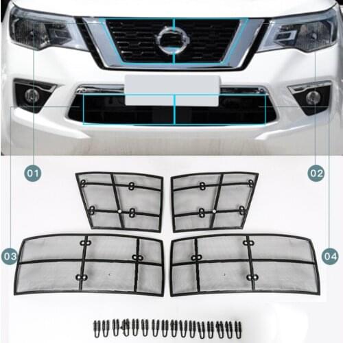 For Nissan Terra 2018 Accessories Steel Car Front Insect Grill Net Protection Cover Screening Mesh