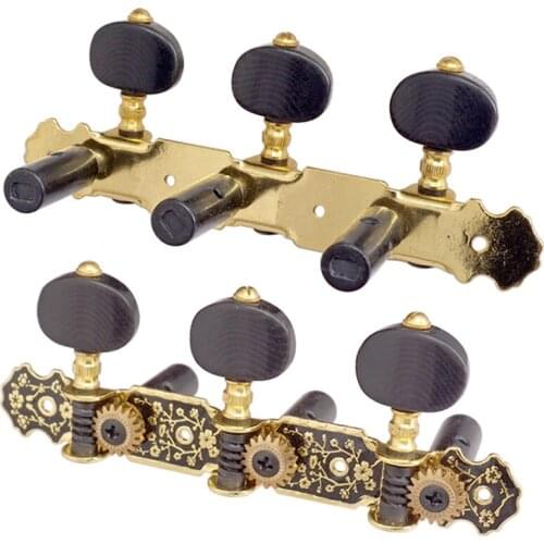 2Pcs(L&R) Acoustic Clical Guitar Tuning Keys Pegs String Tuners 3+3 Machine Heads