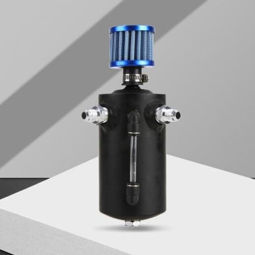 Fuel Container 500ml Universal Aluminum Allo Oil Catch Tank Can with Filter for Car