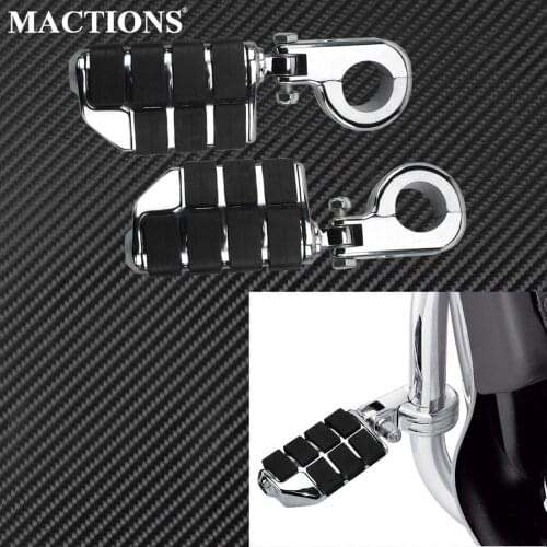 Universal Highway Footpeg & Mount Motorcycle 1.25" 32mm Highway 32mm Engine Guard Crash Bar Foot Pegs Footrest Pedal For Harley