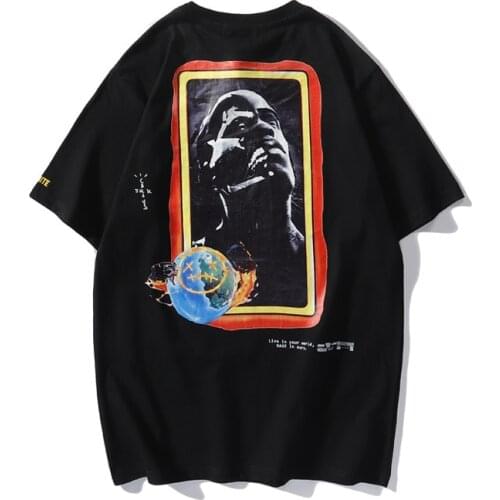 Hip Hop Mens Summer Tshirt High Street Kanye Letter Print Japanese Terminator Short Sleeve T-shirt Loose Fit Tshirts