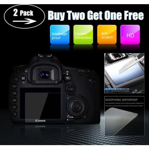 2 Pack Original 9H Tempered Glass LCD Screen Protector For Nikon D800 D810 D600 D610 LCD 3 INCH Camera Screen Film