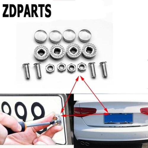 ZDPARTS 16X Car Styling License Plate Nuts Bolts Screws Cover For Ford Focus 2 3 Fiesta Mondeo Kuga Kia Rio Ceed Sportage 2017