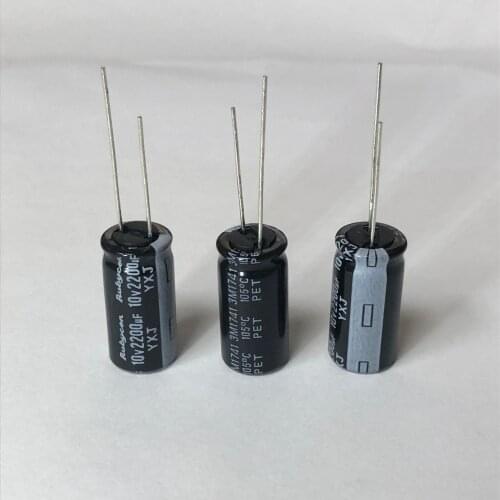 10PCS 2018+2019+ New and Original Rubycon 10V2200UF 10X20MM 2200UF 10V YXJSeries Long life low Impedance made in JAPAN