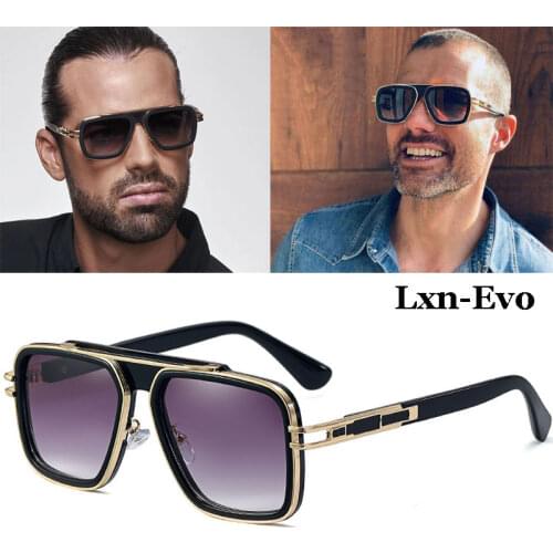 2021 Fashion Classic Metal LXN EVO Gradient Pilot Sunglasses Men Women Vintage Brand Design Sun Glasses Lunettes De Soleil 95882