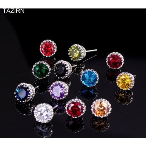 2021 Environmental Protection Cubic Zirconia Stud Earrings Fashion CZ Wedding Gifts Bridal Women Hypoallergenic earrings