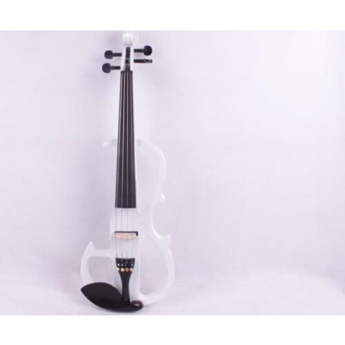 4 strings 1/2 4/4 Electric Violin white bow Silent Pickup Fine tone parts include #8-10