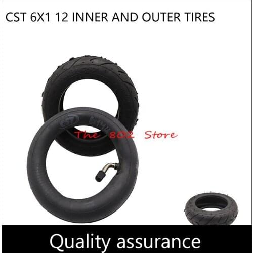 6X1 1/4 CST 6 Inch Pneumatic Tire 6x1.5 1 set Outer Tire and Inner Tube for Electric Scooter E-bike motorcycle part