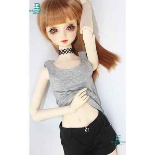 BJD accessories for 60cm 1/3 BJD Doll fashion wild vest black, white, gray