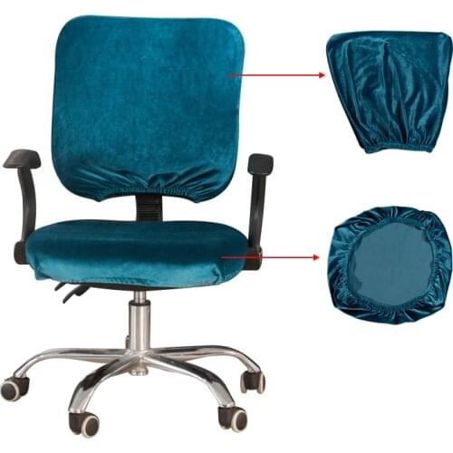 Velvet Office Computer Chair Cover Elastic Stretch Armchair Lift Chair Protection Case Washable,1 set(back cover+seat cover)