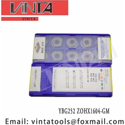 Free shipping high quality 10pcs/lots YBG252 ZOHX1604-GM YBG252 ZOHX1604-GF cnc carbide milling inserts