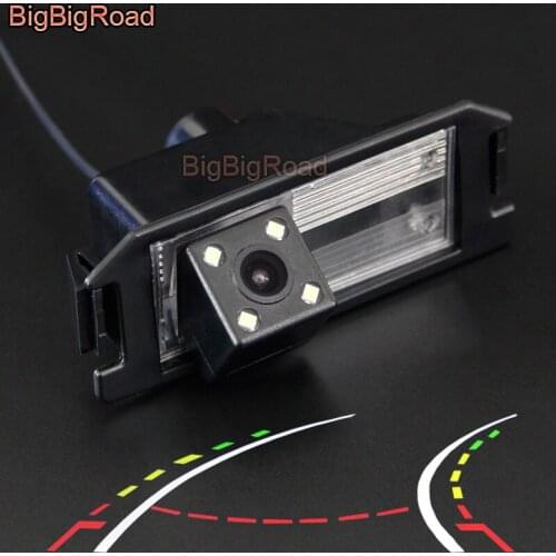 BigBigRoad For Hyundai Coupe S3 Tuscani Tiburon / HB20 HB20X Kia Soul Car Intelligent Dynamic Trajectory Tracks Backup Camera