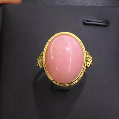 Big Stone Natural and Real Pink opal ring 100% Natural real Pink Opal ring 925 sterling silver