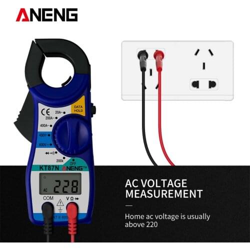 KT87N Digital Multimeter Amper Clamp Meter Current Clamp Pincers AC DC Current Voltage Tester Pinza Amperimetrica Digital