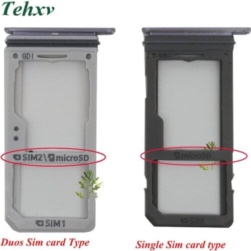 Sim Card Holder Tray Card Slot For Samsung Galaxy S8 G950 G950F G950FD Single Duos Dual Sim Card Slot S8 Plus G955FD G955F G955U