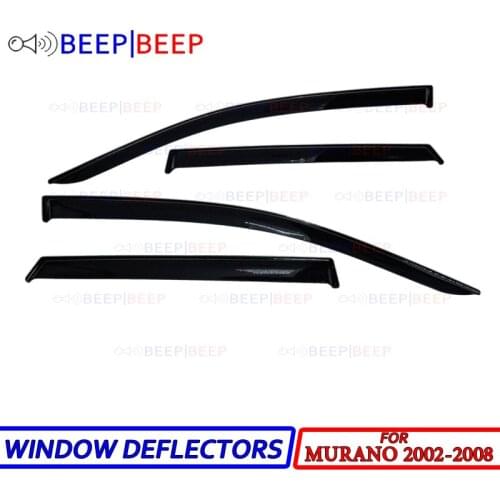For Nissan Murano 2002-2008 car window deflectors sun guard rain wind vent visor cover car styling accessories