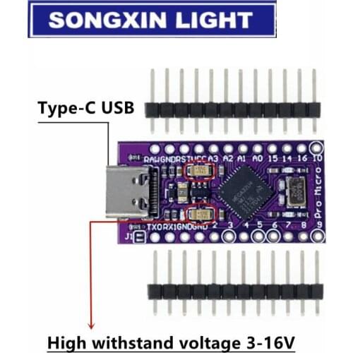 XIASONGXIN LIGHT 50 pcs Mini Pro Micro ATmega32U4 5V/16MHz Module Best Quality MODU