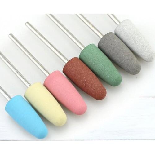 Nail Bit Easy-cleaning Reusable 2.35MM Silicone Electric Grinding Head Nail Drill Milling Cutter Drill Bits Files Burr Manicure