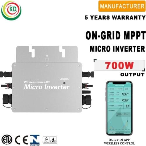 700W hybrid power Micro Inverter, on grid solar inverter, smart solar power system home with Intelligent Internet of Thing
