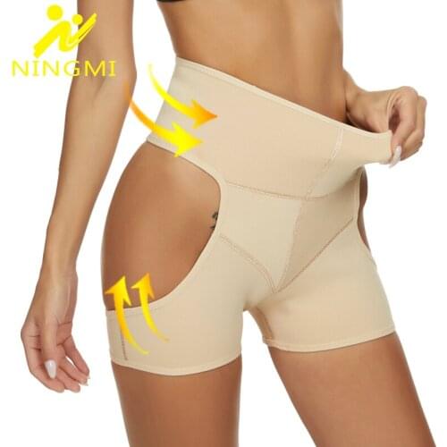 NINGMI Body Shaper Control Panties Butt Lifter Shapwear wholesale Waist Trainer Women Push Up Strap Seamless High Waist Panties