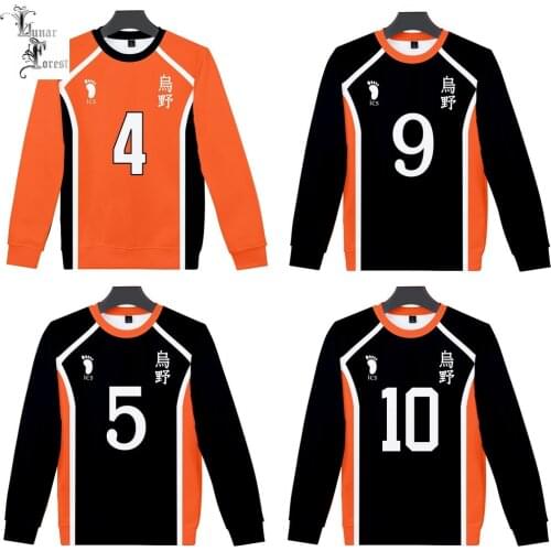 Haikyuu!! Character 3D Printing T-shirt Fashion Round Neck Long Sleeve Popular Japanese Anime Streetwear Plus Size