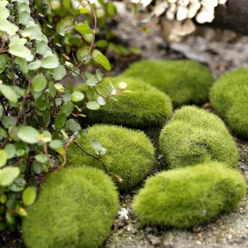 Artificial Foam Green Moss Ball Fake Stone Plants Decorations Simulation Plant DIY Home Garden Lawn Floor Adornments