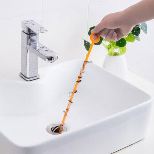 Kitchen Sink Tub Snake Brush Barbed Bathroom Basin Sewer Pipe Toilet Dredge Household Easy Hanging Cleaning Tools Accessories
