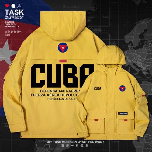 Cuba Cuban CU CUB men jacket hooded air force logo army fan new fashion mens trench coat men Tactical jackets autumn clothes