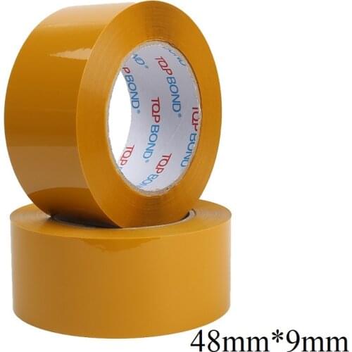 Yellow Parcel Box Adhesive Tapes 48mm*9mm Silent Packing Tape Noiseless Strong Viscosity No Odor Environmental Protection Tape