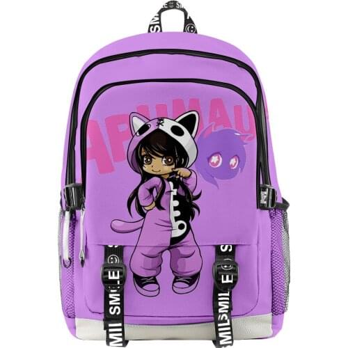 Aphmau merch Fashion Oxford Cloth Backpack 3D Multi Zipper Casual Student large-capacity school bag
