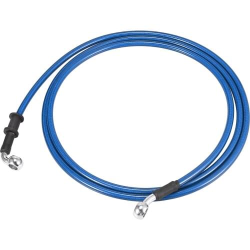 Motoforti Universal 40cm Motorcycle Brake Clutch Oil Hose Line Pipe Blue Hydraulic Reinforced Stainless Steel Braided Hose