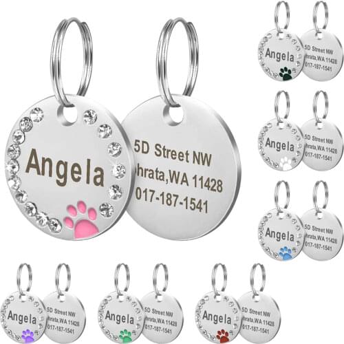 Dog Collars Anti-lost Dog Name ID Tags Gifts for Dog Lovers Pet Collar Tags for Dog Owner Engraved Pet Tag New Puppy Tag Gifts