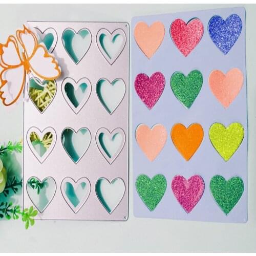 Peach heart Love background metal cutting die new paper jam handicraft photo album embossing die cutting heart-shaped hollow