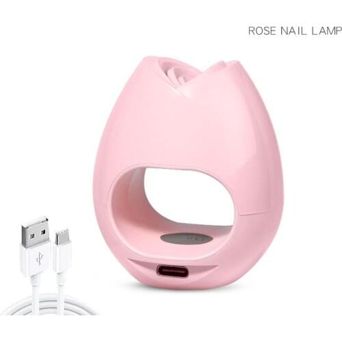 Portable 16W Nail Dryer Machine Mini UV LED Nail Gel Curing Lamp Rose USB Nail Lamp Home Use Manicure Lamp Nails Drying Nail Gel