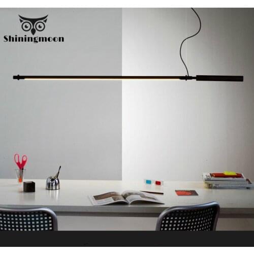 Post-modern LED Pendant Lights Black Iron Home Decor Lighting Fixture Nordic Minimalism Study Kitchen Hanging Lamp Reading Light