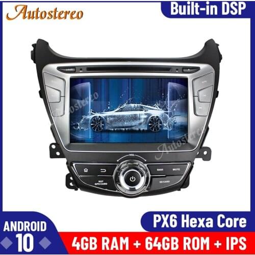 Px6 Android 9.0 DSP Car GPS Navigation For Hyundai Elantra 2014-2016 DVD Player Multimedia Player Radio Tape Recorder Head Unit