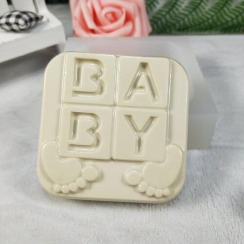 QT0265 PRZY Baby Feet Molds Foot Pattern Soap Molds Gypsum Chocolate Candle Molds Soap Mould Silicone Mold Clay Resin