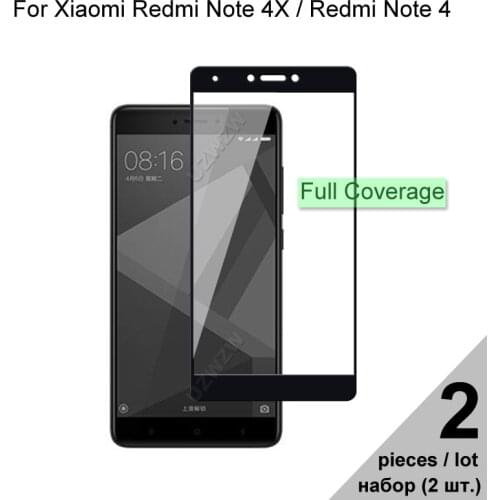 Protective Glass For Xiaomi Redmi Note 4X / Redmi Note 4 Full Coverage Tempered Glass For Xiaomi Redmi Note 4X 4
