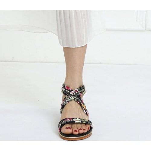 Womens sandals 2021 new summer designer casual fashion Open Toe Flat zipper summer shoes for women Beach shoes Women shoe