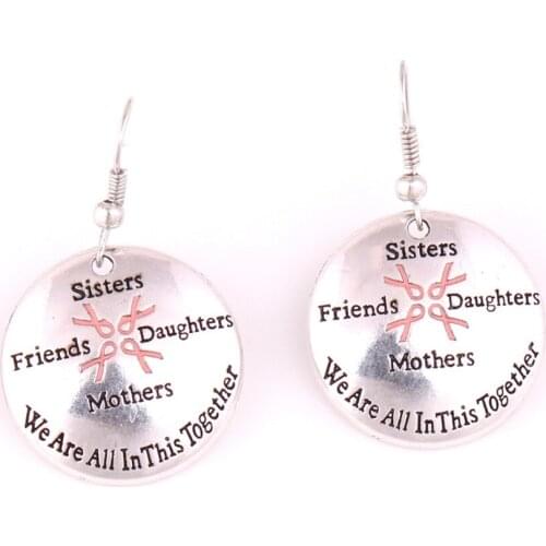 Women Earrings Good Birthday Gift Choice Pendant ALL IN TOGETHER Special Message Written Zinc Alloy Provide Dropshipping