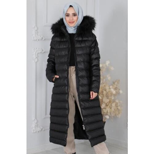Womens Black Inflatable Coat