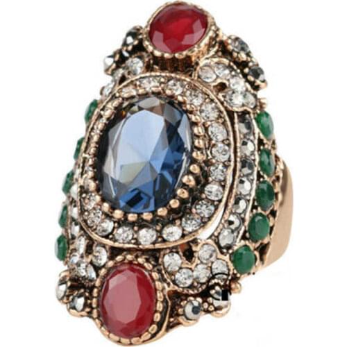 Women Rings Huge Wedding Size 7-10 Jewelry Ring Vintage Engagement Party Ring