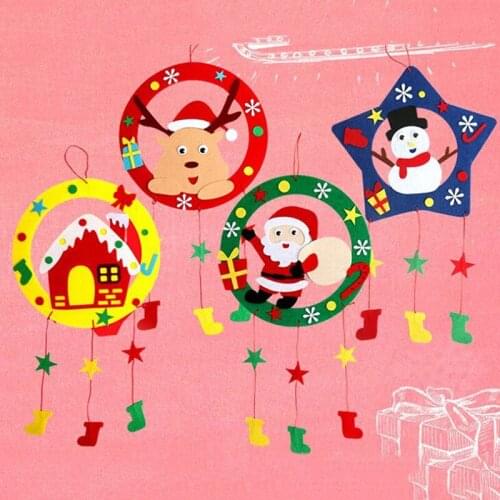 1PCs DIY Christmas Wind Chimes Kits Educational Toys Craft Kits Xmas Decoration DIY Wind Chimes for Kids Child Gifts Craft Toys